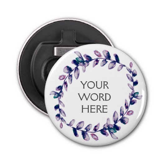 Botanische kroon - Luna - Button Flesopener (Voorkant)