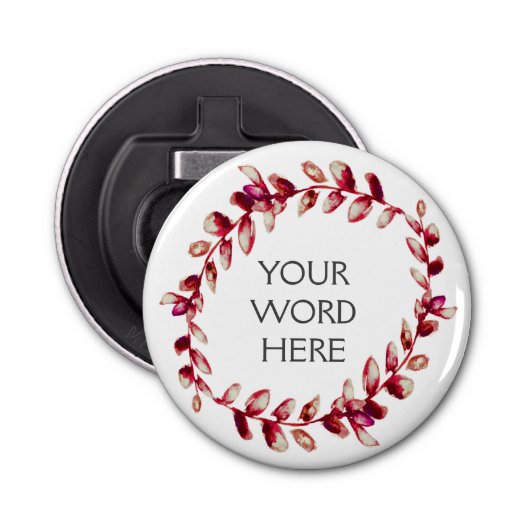 Botanische kroon - Vesta - Button Flesopener (Voorkant)