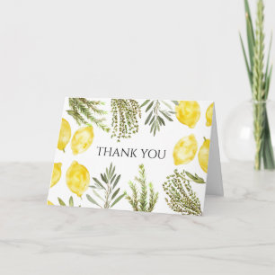 Botanische Kruiden Citroenen Waterverf Dank u