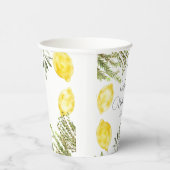 Botanische kruiden Citroenen Waterverf Vrijgezelle Papieren Bekers (Rechts)