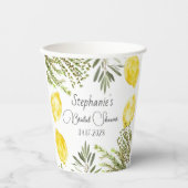 Botanische kruiden Citroenen Waterverf Vrijgezelle Papieren Bekers (Voorkant)