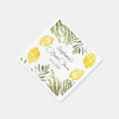Botanische kruiden Citroenen Waterverf Vrijgezelle Servet (Hoek)