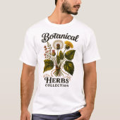  Botanische Kruiden Collectie, Elegante Natuur T-shirt (Voorkant)