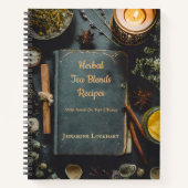 Botanische kruiden heks theerecept spiraal Notitie Notitieboek (Voorkant)