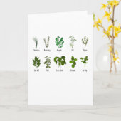 Botanische kruiden Herbalist Gift Garden Birthday Kaart (Gele Bloem)