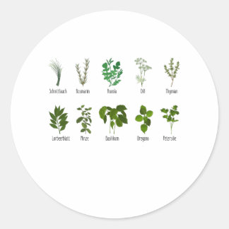 Botanische kruiden Herbalist Gift Garden Birthday Ronde Sticker
