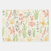 Botanische kruiden in warme kleuren inpakpapier (Voorkant)