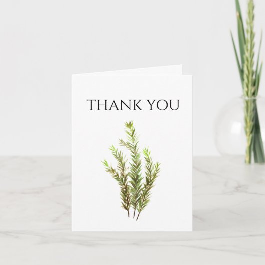Botanische Kruiden Rozemarijn Waterverf Dank u (Voorkant)