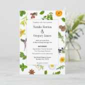 Botanische kruiden Weddenschap Kaart (Staand voorkant)