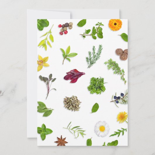Botanische kruiden Weddenschap Kaart (Achterkant)