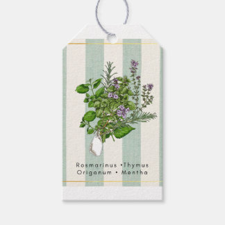 Botanische Kruidentuin Mix - Salie Keuken Kunst Cadeaulabel