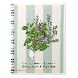 Botanische Kruidentuin Mix - Salie Keuken Kunst Notitieboek