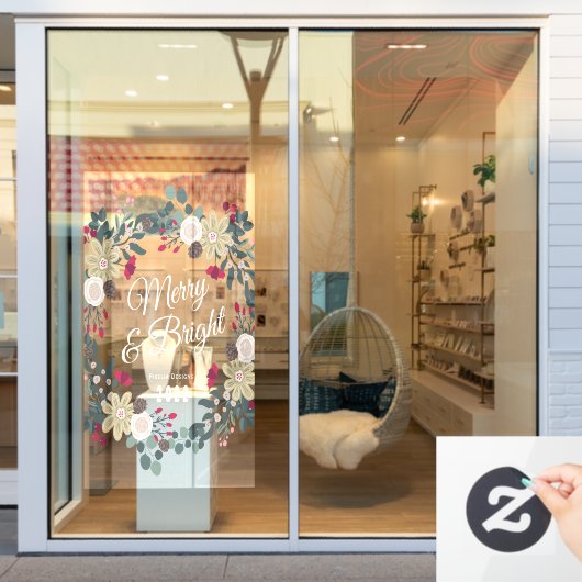 Botanische kruiderij en felle winkel raamsticker (Winkelraam)