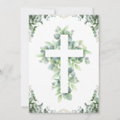 Botanische Kruis Eerste Communie Uitnodigingen (Voorkant)