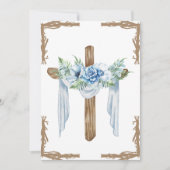 Botanische Kruis Eerste Communie Uitnodigingen (Voorkant)