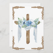 Botanische Kruis Eerste Communie Uitnodigingen (Voorkant / Achterkant)