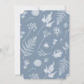 Botanische kuif Stoffig Blauw Monogram Kaart (Achterkant)