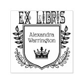 Botanische Kuifkroon #2 Ex Libris Boeknaam Zelfinktende Stempel (Design)