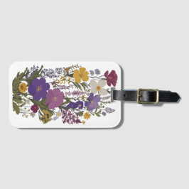 Botanische kunst bagagelabel