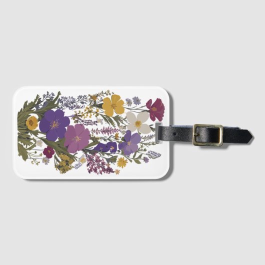 Botanische kunst bagagelabel (Voorkant (horizontaal))