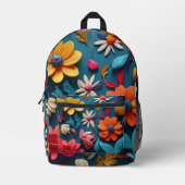 Botanische kunst bedrukte rugzak (Voorkant)