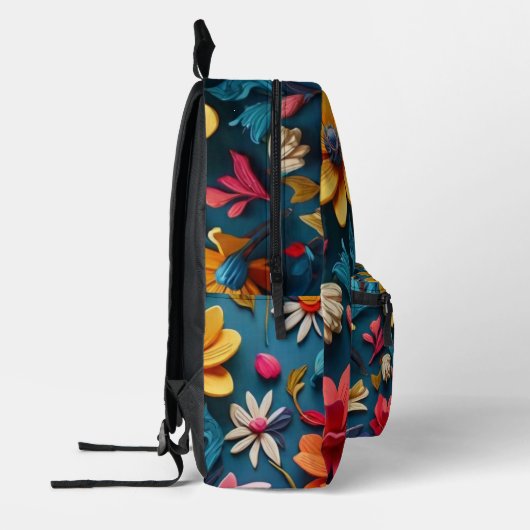 Botanische kunst bedrukte rugzak (Links)