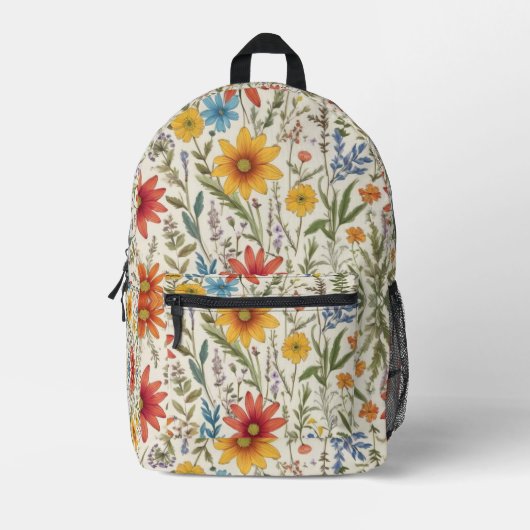 Botanische kunst bedrukte rugzak (Voorkant)
