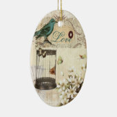 botanische kunst berdcage moderne vogel keramisch ornament (Rechts)