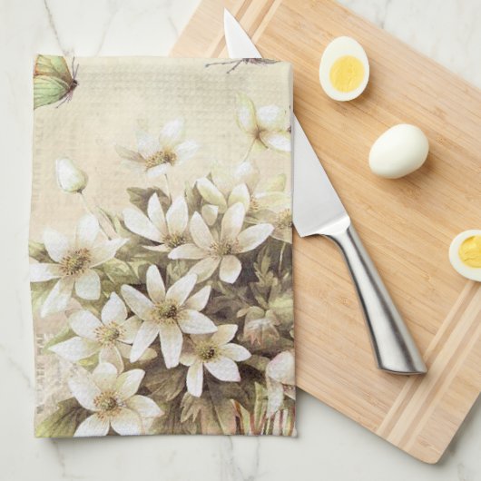 botanische kunst berdcage moderne  vogel theedoek (Quarter Fold)