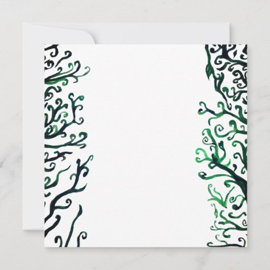 Botanische kunst bruiloft uitnodiging (Achterkant)