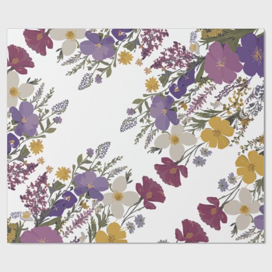 Botanische kunst cadeaupapier (Vlak)