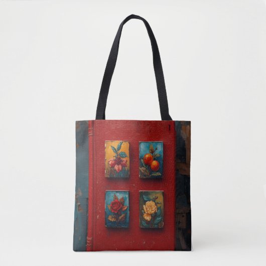  botanische kunst Canvas tas (Voorkant)