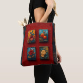  botanische kunst Canvas tas (Dichtbij)