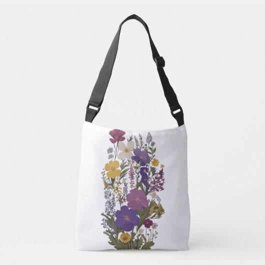 Botanische kunst crossbody tas (Voorkant)