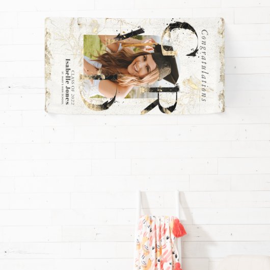 Botanische Kunst Deco Ivory Arch Foto Afstuderen Spandoek (Insitu)