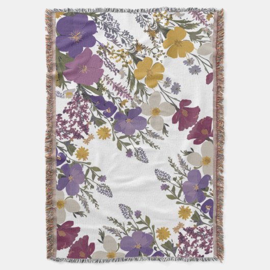 Botanische kunst deken (Voorkant Verticaal)