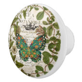  botanische kunst Franse land vlinder Keramische Knop (Rechts)