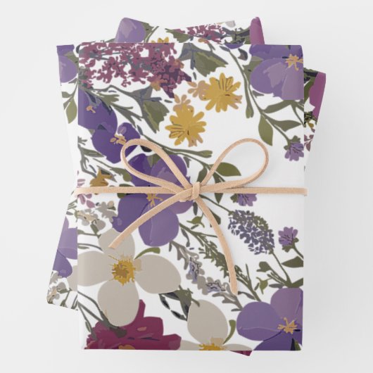 Botanische kunst inpakpapier vel (In situ)