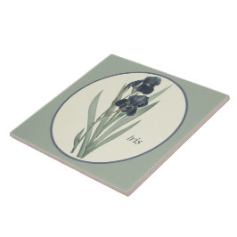  Botanische Kunst Iris Blossom Cameo Tegeltje