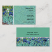  botanische kunst irisbloemen professioneel visitekaartje (Voorkant / Achterkant)