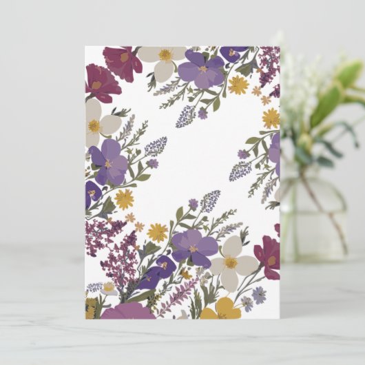 Botanische kunst kaart (Staand voorkant)