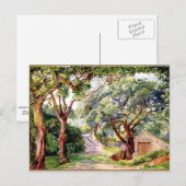 Botanische kunst: Kurkbomen bij Cintra bij Lissabo Briefkaart (Voorkant / Achterkant)