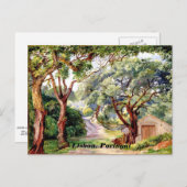 Botanische kunst: Kurkeiken bij Cintra nabij Lissa Briefkaart (Voorkant / Achterkant)