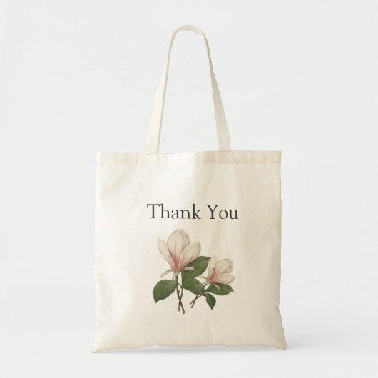  botanische kunst magnolia bloemen bedankt tote bag (Voorkant)