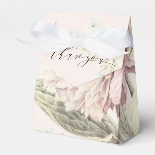 Botanische Kunst met Peony Bedankdoosjes (Voorkant Zijde)