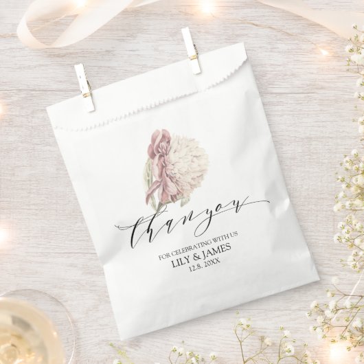 Botanische Kunst met Peony Bedankzakje (Geknipt)