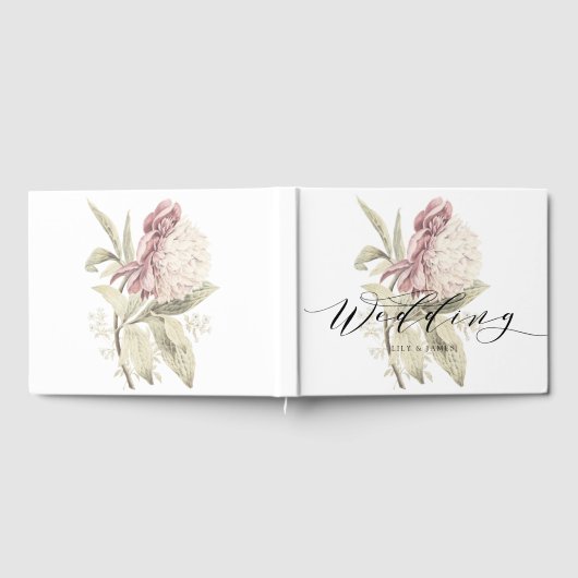  Botanische Kunst met Peony Gastenboek (Volledig)