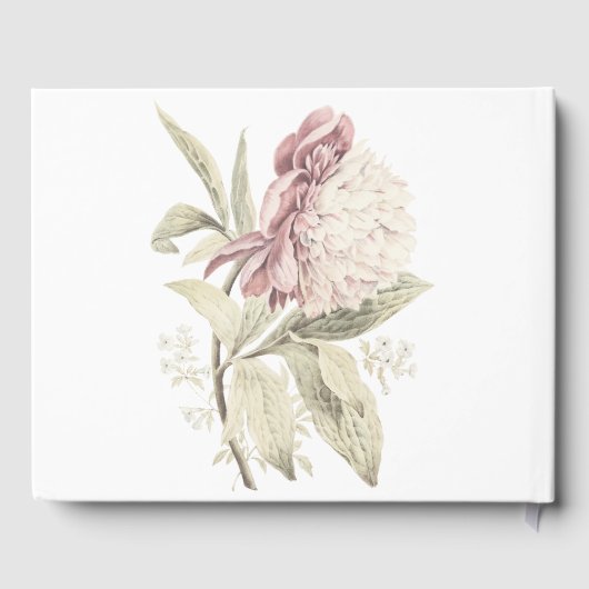  Botanische Kunst met Peony Gastenboek (Achterkant)