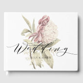  Botanische Kunst met Peony Gastenboek (Voorkant)
