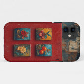  Botanische Kunst Mobiel Hoesje (Achterkant (horizontaal))